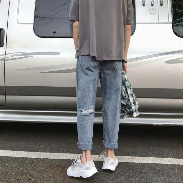ripped jeans men's fashion washed solid color casual jean pants men streetwear wild loose hip hop denim trousers mens1, Blue
ripped jeans men's fashion washed solid color casual jean pants men streetwear wild loose hip hop denim trousers mens1, Blue