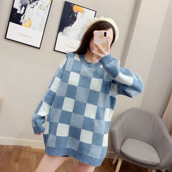 autumn new korean style contrast color plaid long sleeve round neck pullover female student loose sweater pullover sweatersweater sr, White;black
autumn new korean style contrast color plaid long sleeve round neck pullover female student loose sweater pullover sweatersweater sr, White;black