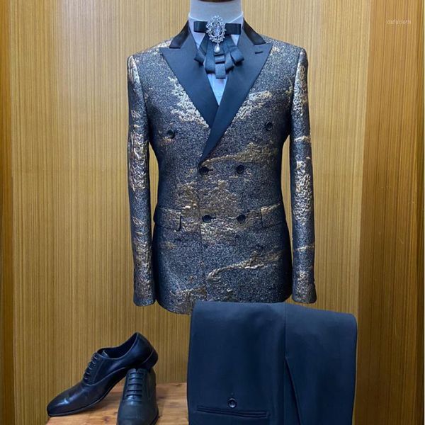 men suits autumn 2020 fashion flower print british style 2 pcs blazer with pants set wedding party dress prom tuxedo suit1, White;black
men suits autumn 2020 fashion flower print british style 2 pcs blazer with pants set wedding party dress prom tuxedo suit1, White;black