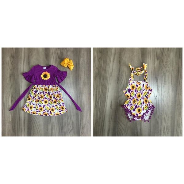 summer baby outfits dress cotton purple sunflower mustard boutique clothes pom-pom romper toddler ruffles knee length match bow y200525, White
summer baby outfits dress cotton purple sunflower mustard boutique clothes pom-pom romper toddler ruffles knee length match bow y200525, White