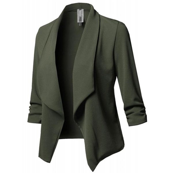 women long sleeve fabala formal coat autumn jacket solid ruffle fashion open, White;black
women long sleeve fabala formal coat autumn jacket solid ruffle fashion open, White;black