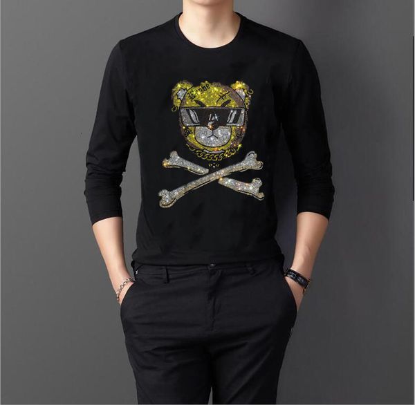 2021 new long drill t shirt fashion mens diamond stone tees tshirt full sleeve t-shirt st6k, White;black
2021 new long drill t shirt fashion mens diamond stone tees tshirt full sleeve t-shirt st6k, White;black