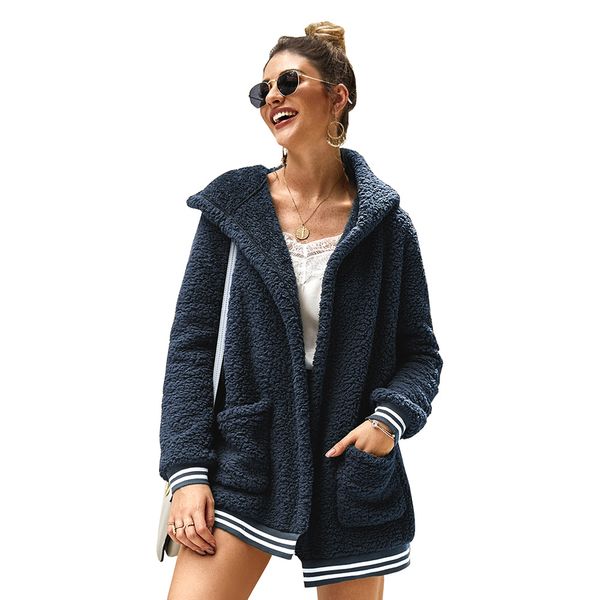 original design cross-border womens clothing 2019 hooded furry coat long shirt, Tan;black
original design cross-border womens clothing 2019 hooded furry coat long shirt, Tan;black