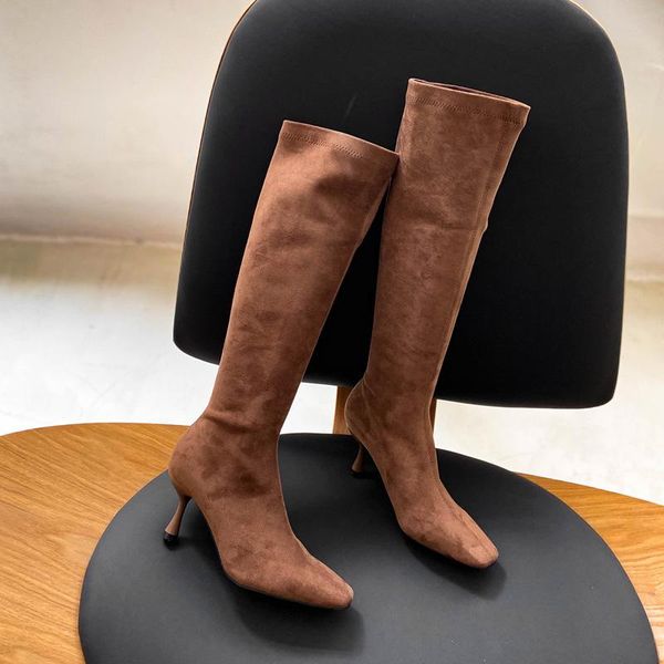 deat 2020 new spring autumn fashion casual black square toe elastic thin heel high-heeled solid color women's boots sf811
deat 2020 new spring autumn fashion casual black square toe elastic thin heel high-heeled solid color women's boots sf811