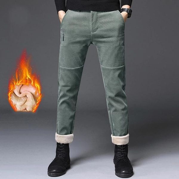 men's jeans autumn winter fashion men slim fit thick velvet casual corduroy pants classical fleece smart business warm hombre, Blue
men's jeans autumn winter fashion men slim fit thick velvet casual corduroy pants classical fleece smart business warm hombre, Blue