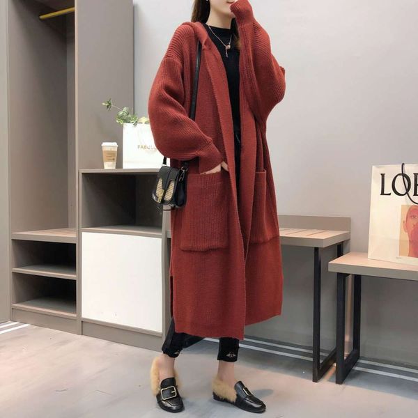 hooded cardigan coat women's middle length lazy fashion spring and autumn sweater wear 2021 new style, White;black
hooded cardigan coat women's middle length lazy fashion spring and autumn sweater wear 2021 new style, White;black