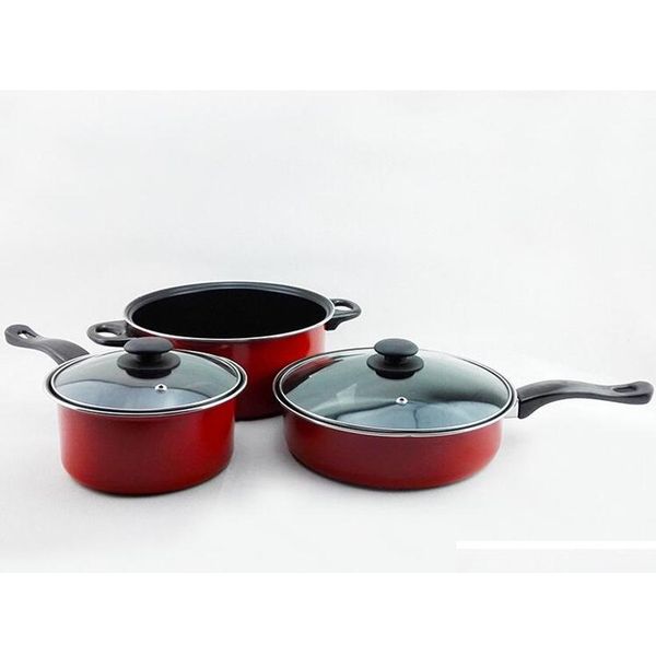 2018 three-piece pans home red wok stockpot milk non-stick frying pans household restaur jlleay lottery2010
2018 three-piece pans home red wok stockpot milk non-stick frying pans household restaur jlleay lottery2010