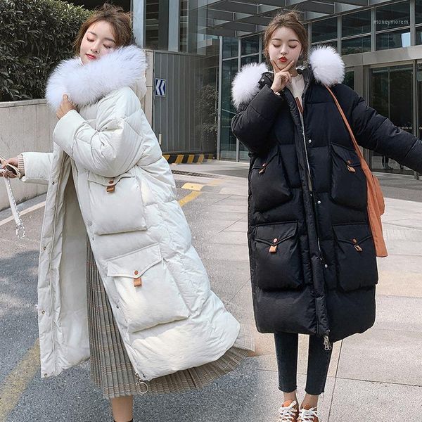 women's down & parkas winter korean women's mid-length big fur collar over-the-knee bread coat loose thick warm cotton jacket 2021, Black
women's down & parkas winter korean women's mid-length big fur collar over-the-knee bread coat loose thick warm cotton jacket 2021, Black