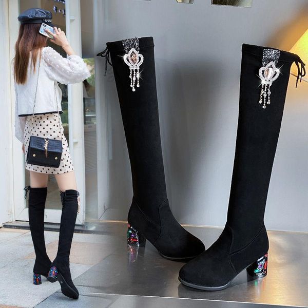 boots 2021 vogue slim high over the kneee,women autumn/winter shoes,round toe, color rhinestone heel,female footware black,
boots 2021 vogue slim high over the kneee,women autumn/winter shoes,round toe, color rhinestone heel,female footware black,