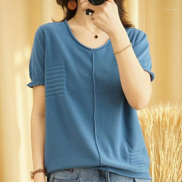 v-neck linen short-sleeved knitted women's loose cotton t-shirt summer sale short section wild pullover comfortable and soft1, White
v-neck linen short-sleeved knitted women's loose cotton t-shirt summer sale short section wild pullover comfortable and soft1, White