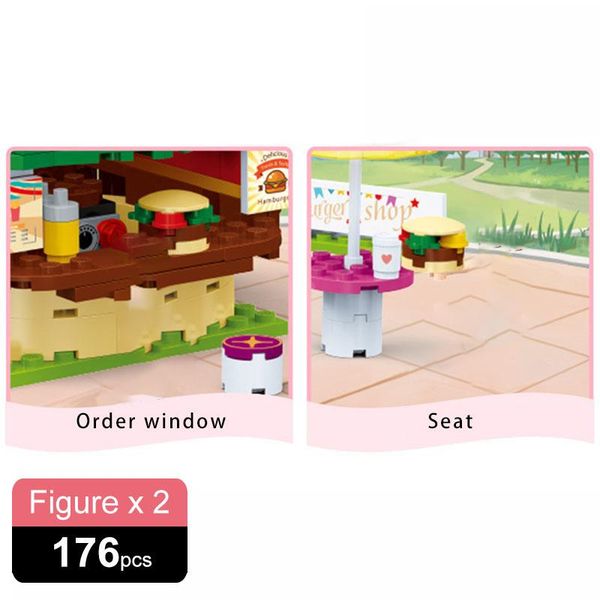 9610 176 шт. друзья девушка city awarement park partband burger snack shop строительный блок с2 фигурки кирпичи игрушка для девочки подарок 
9610 176 шт. друзья девушка city awarement park partband burger snack shop строительный блок с2 фигурки кирпичи игрушка для девочки подарок