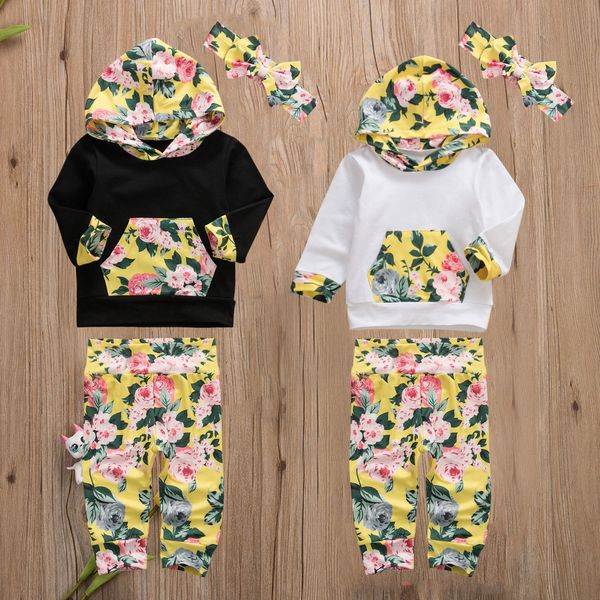 fashion newborn infant baby girls flowers print hooded sweatshirt+pants+hairband outfits children kid suits boys girls, White
fashion newborn infant baby girls flowers print hooded sweatshirt+pants+hairband outfits children kid suits boys girls, White
