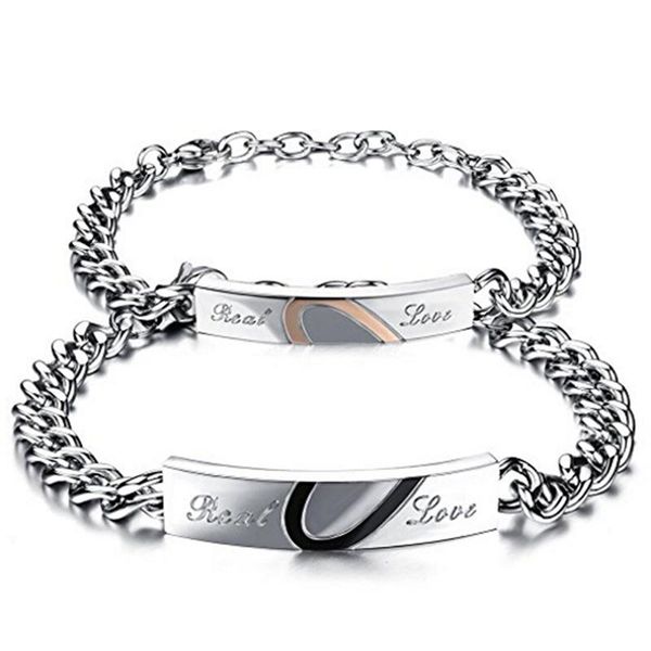 charm bracelets couple & bangles diy stainless steel real love heart lovers' jewelry engrave logo, Golden;silver
charm bracelets couple & bangles diy stainless steel real love heart lovers' jewelry engrave logo, Golden;silver