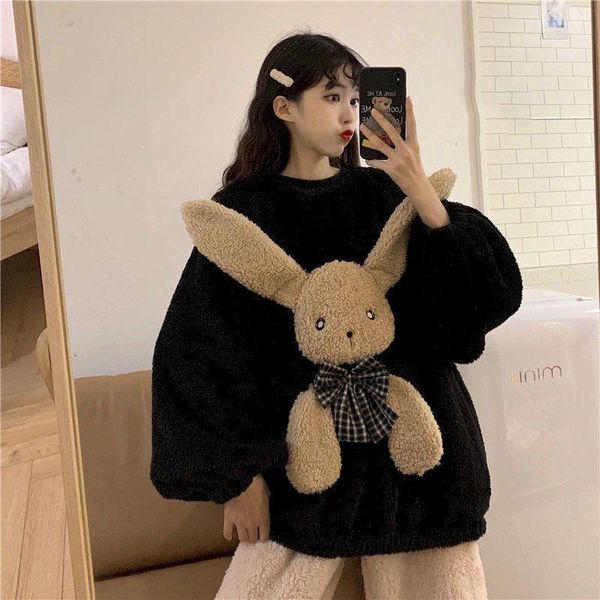 cute animal lantern sleeve set women's 2021 new outer wearable autumn/winter thick pajama pants home service two-piece set1, Gray
cute animal lantern sleeve set women's 2021 new outer wearable autumn/winter thick pajama pants home service two-piece set1, Gray