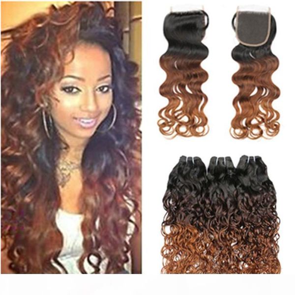 #1b 4 30 ombre water wave human hair lace closure with 3bundles black brown to medium auburn 3tone ombre peruvian virgin hair weaves
#1b 4 30 ombre water wave human hair lace closure with 3bundles black brown to medium auburn 3tone ombre peruvian virgin hair weaves