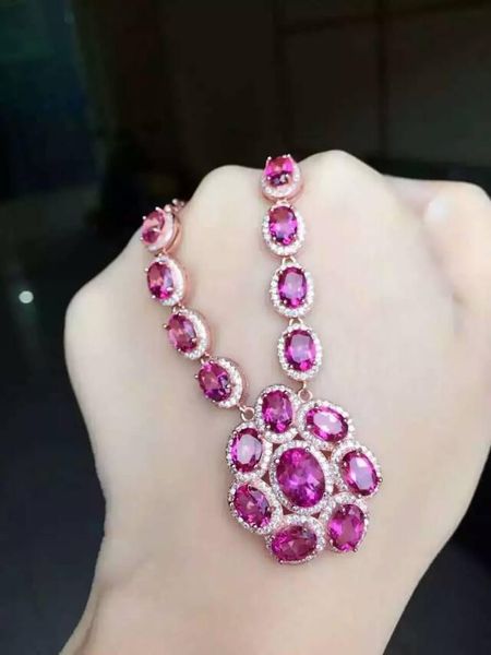 chains natural pink z stone necklace gemstone pendant s925 sterling silver trendy big round women party jewelry
chains natural pink z stone necklace gemstone pendant s925 sterling silver trendy big round women party jewelry