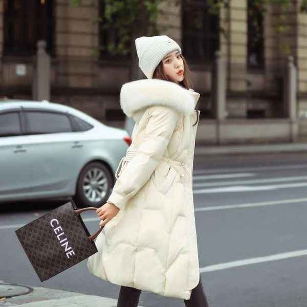 2020 new white duck women's middle long korean version slim and thickened fashionable down jacket for women, Black
2020 new white duck women's middle long korean version slim and thickened fashionable down jacket for women, Black