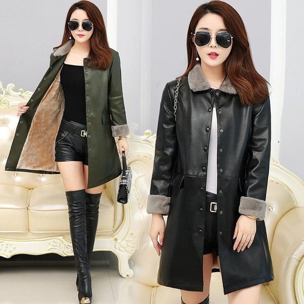 5xl winter fleece female fur leather jacket pu leather black jacket for women casual turn collar warm long outerwear 2020 new
5xl winter fleece female fur leather jacket pu leather black jacket for women casual turn collar warm long outerwear 2020 new