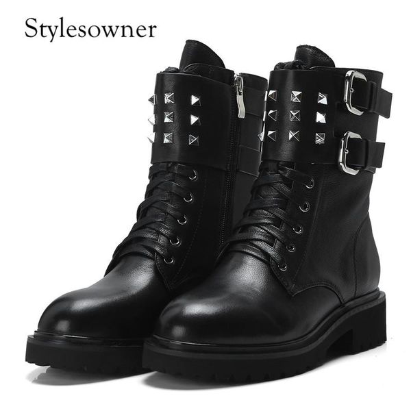 stylesower western design cool color martin boots boots черная корова кожа низкие каблуки зимние круглые носки зрелые твердые женские ботиль, Black
stylesower western design cool color martin boots boots черная корова кожа низкие каблуки зимние круглые носки зрелые твердые женские ботиль, Black