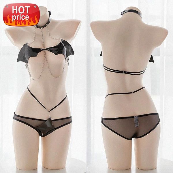 Sexy Lingerie Little Devil Wings Chain Bondage Underwear Japanese Cosplay Bikini Darksome Lolita Girl Intimates Bra Panty Set #w79q, Black;white
Sexy Lingerie Little Devil Wings Chain Bondage Underwear Japanese Cosplay Bikini Darksome Lolita Girl Intimates Bra Panty Set #w79q, Black;white