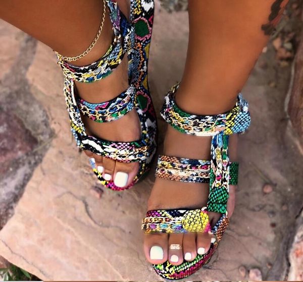 european and american fashion plus size 35-43 new women's shoes colorful wedges gladiator sandals women's shoes party summer shoes, Black
european and american fashion plus size 35-43 new women's shoes colorful wedges gladiator sandals women's shoes party summer shoes, Black