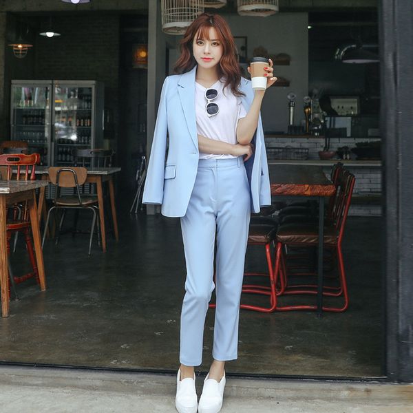 women's suits autumn new women's korean fashion temperament slim small suit women's jacket wild pants suit 201030, White
women's suits autumn new women's korean fashion temperament slim small suit women's jacket wild pants suit 201030, White