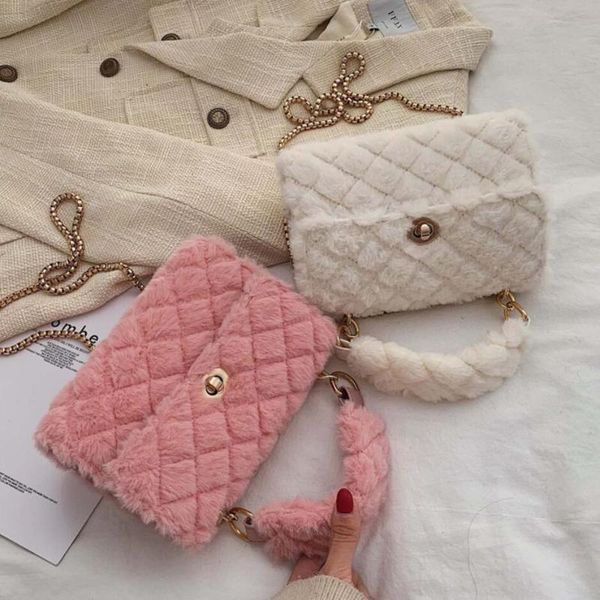cross body elegant female plaid tote bag 2021 winter soft plush women's designer handbag lock chain shoulder messenger
cross body elegant female plaid tote bag 2021 winter soft plush women's designer handbag lock chain shoulder messenger
