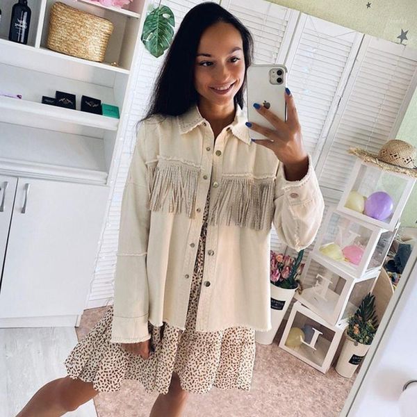 2020 new spring autumn fashion streetwear oversize tassel jacket vintage long sleeve rivet loose coat female casual 1, Black;brown
2020 new spring autumn fashion streetwear oversize tassel jacket vintage long sleeve rivet loose coat female casual 1, Black;brown