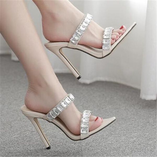 women sandals pu slip on 12cm thin heels high heels pointed toe shallow women shoes sandalias mujer 2020 size 35-42 beige black1, Black
women sandals pu slip on 12cm thin heels high heels pointed toe shallow women shoes sandalias mujer 2020 size 35-42 beige black1, Black