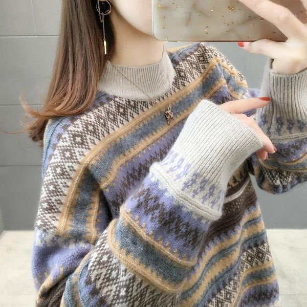 15453 real snew diamond stripe geometric color matching half high collar insert 591, White;black
15453 real snew diamond stripe geometric color matching half high collar insert 591, White;black