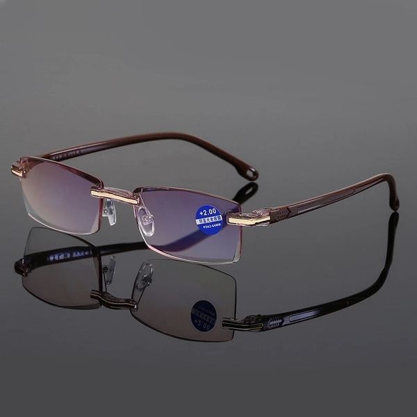 blue reading men anti ienjoy light rimless portable presbyopic bifocal glasses square frameless tr90 gafas +1.0 to +4.0
blue reading men anti ienjoy light rimless portable presbyopic bifocal glasses square frameless tr90 gafas +1.0 to +4.0