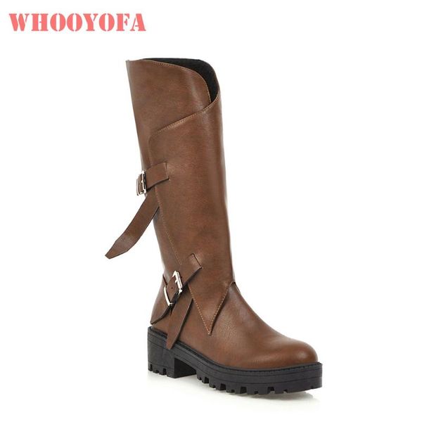 boots winter fashion brown black women platform mid calf med heels lady riding shoes wy17 plus big size 10 43 46
boots winter fashion brown black women platform mid calf med heels lady riding shoes wy17 plus big size 10 43 46
