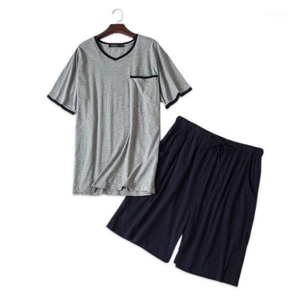 men's sleepwear plus size summer pure cotton men pajamas sets fashion v-neck casual 100% shorts simple male homewear1, Black;brown
men's sleepwear plus size summer pure cotton men pajamas sets fashion v-neck casual 100% shorts simple male homewear1, Black;brown