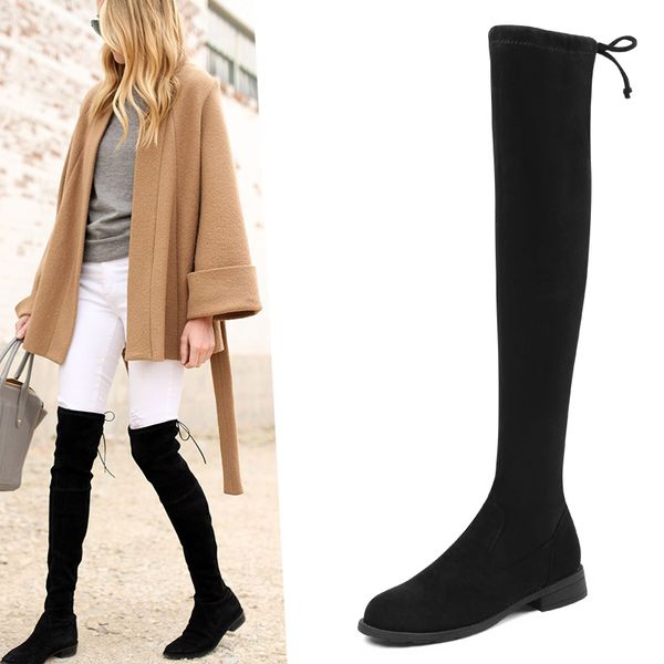 thigh high boots women fur warm over the knee boots sock long high flats winter autumn plush elastic fabric ladies shoes 201109, Black
thigh high boots women fur warm over the knee boots sock long high flats winter autumn plush elastic fabric ladies shoes 201109, Black