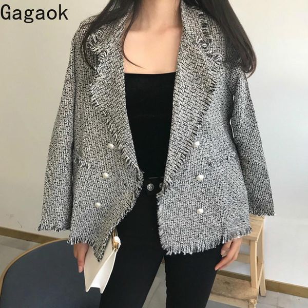 gagaok women jackets 2020 streetwear spring autumn new lapel plaid pockets button casual retro chic wild female fashion coat ins, Black;brown
gagaok women jackets 2020 streetwear spring autumn new lapel plaid pockets button casual retro chic wild female fashion coat ins, Black;brown