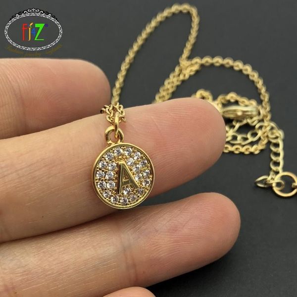 pendant necklaces f.j4z a-z letters pendants gold color copper round full sparkling zircon crystal coin initial collares, Silver
pendant necklaces f.j4z a-z letters pendants gold color copper round full sparkling zircon crystal coin initial collares, Silver