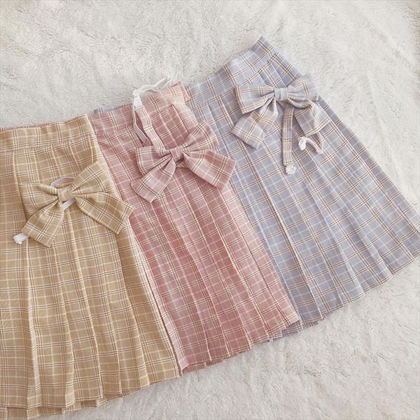high waist casual rainbow plaid a line skirt cute korean uniform female kawaii women midi skirt harajuku bow pleated, Black
high waist casual rainbow plaid a line skirt cute korean uniform female kawaii women midi skirt harajuku bow pleated, Black