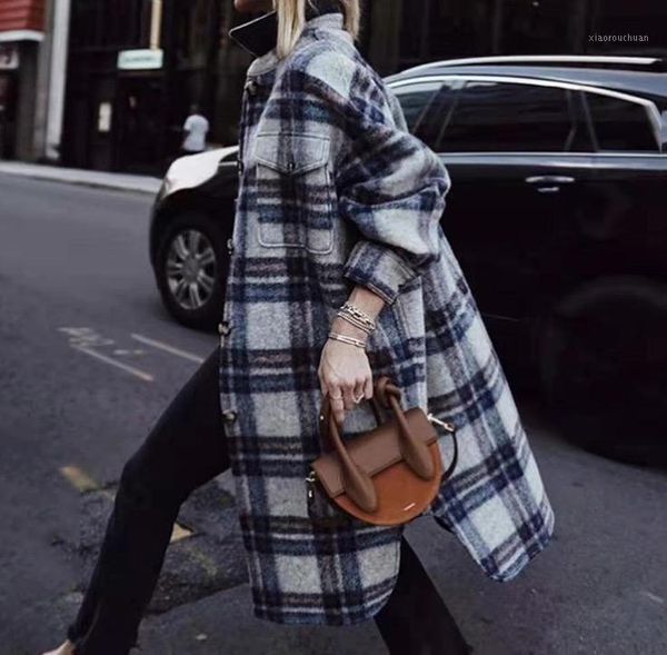 elfbop wool blend contrast color plaid long style woolen jacket coat - ladies f/w 2020 contour gingham checkered, Black
elfbop wool blend contrast color plaid long style woolen jacket coat - ladies f/w 2020 contour gingham checkered, Black