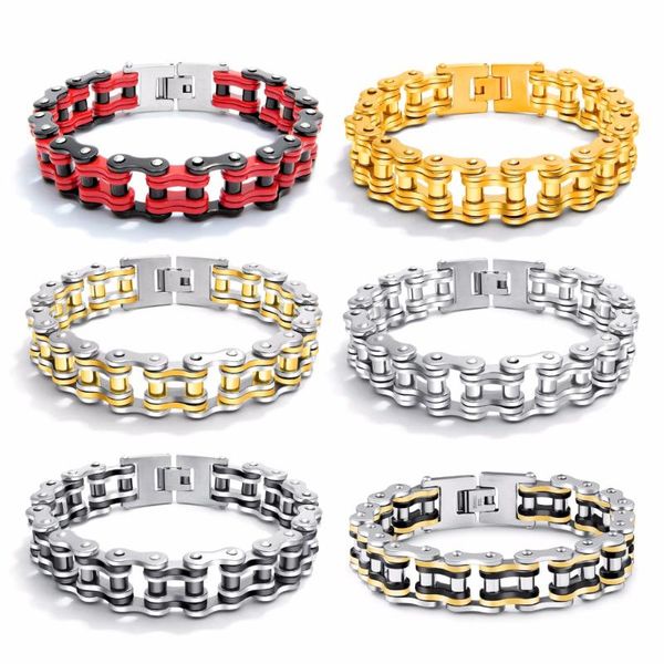 male men motorcycle bike chain bracelets bangles women 316l stainless steel bicycle biker bracelet jewelry, Black
male men motorcycle bike chain bracelets bangles women 316l stainless steel bicycle biker bracelet jewelry, Black
