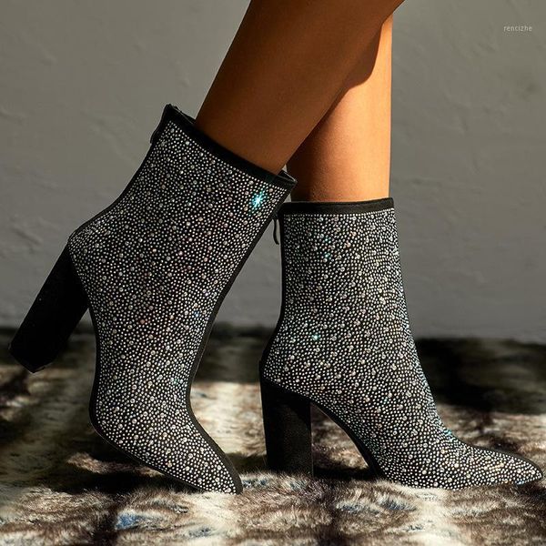 women's boots autumn pointe shoes luxury designer winter footwear zipper boots-women crystal pointy fashion ladies high heel1, Black
women's boots autumn pointe shoes luxury designer winter footwear zipper boots-women crystal pointy fashion ladies high heel1, Black