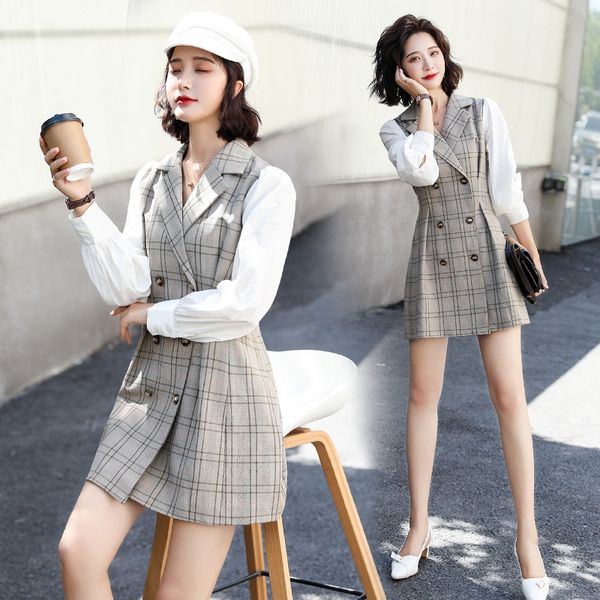 тонкий temperamentagefashion fashionreduction костюм воротник шить dressforeign стиль падения 2020 новый lightcelebrity длинный рукав юбка т, Black;gray
тонкий temperamentagefashion fashionreduction костюм воротник шить dressforeign стиль падения 2020 новый lightcelebrity длинный рукав юбка т, Black;gray
