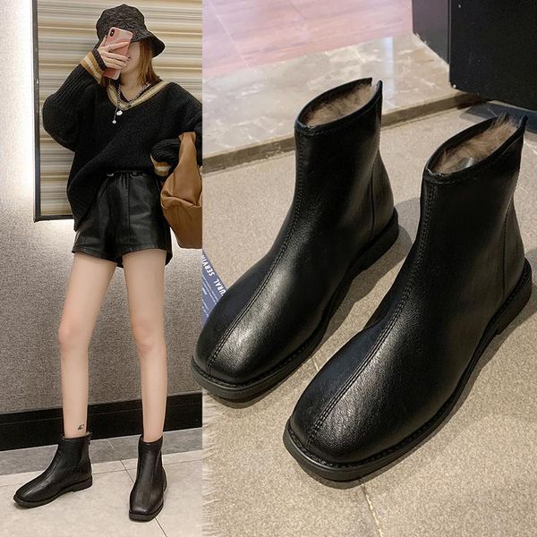 zipper brand women's shoes winter boots lady boots-women booties woman 2020 low heel fashion autumn ankle rock rubber, Black
zipper brand women's shoes winter boots lady boots-women booties woman 2020 low heel fashion autumn ankle rock rubber, Black