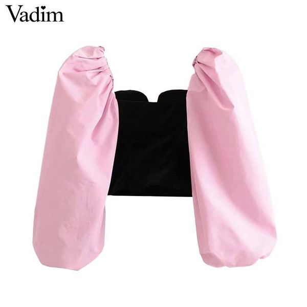 vadim women stylish patchwork velvet blouses lantern sleeve shirts female casual short style chic blusas mujer t200321, White
vadim women stylish patchwork velvet blouses lantern sleeve shirts female casual short style chic blusas mujer t200321, White