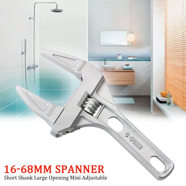 16-68mm bathroom wrench short shank key nut home mini universal aluminium alloy adjustable spanner large opening repair tools
16-68mm bathroom wrench short shank key nut home mini universal aluminium alloy adjustable spanner large opening repair tools
