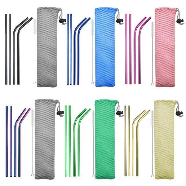 drinking straws 6pcs/set multi-color metal straw set 215x6mm reusable 304 stainless steel with brush colorful bag
drinking straws 6pcs/set multi-color metal straw set 215x6mm reusable 304 stainless steel with brush colorful bag