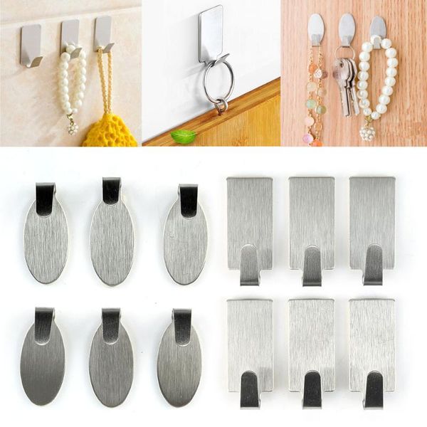 6pcs stainless steel wall hook self adhesive sticky hooks home kitchen bathroom bath ball key bag coat hanger storage rack hooks
6pcs stainless steel wall hook self adhesive sticky hooks home kitchen bathroom bath ball key bag coat hanger storage rack hooks
