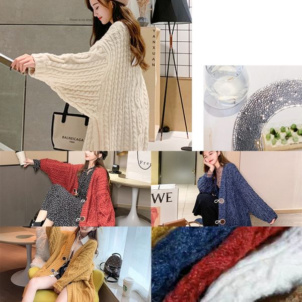 2020 autumn winter new sweater women's lazy style medium long button sweatercoat sweaterloose knitted button up cardigan coat rgpvi, White;black
2020 autumn winter new sweater women's lazy style medium long button sweatercoat sweaterloose knitted button up cardigan coat rgpvi, White;black