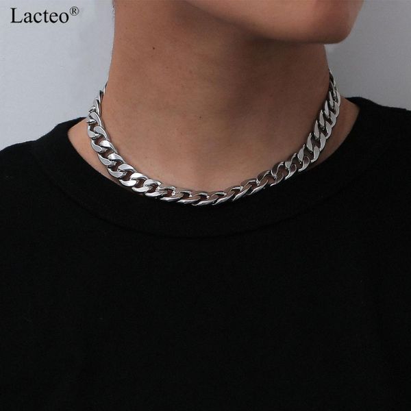 chokers lacteo miami cuban stainless steel chain choker necklace street punk silver color dense fashion for women and men, Golden;silver
chokers lacteo miami cuban stainless steel chain choker necklace street punk silver color dense fashion for women and men, Golden;silver