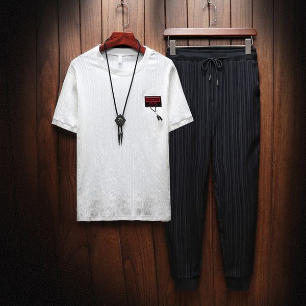 aaiqs men's mid-sleeve suit 2019 korean t-shirt ankle-length trousers trousers clothes and t-shirt pants loose clothes two-piece set yo, Blue
aaiqs men's mid-sleeve suit 2019 korean t-shirt ankle-length trousers trousers clothes and t-shirt pants loose clothes two-piece set yo, Blue