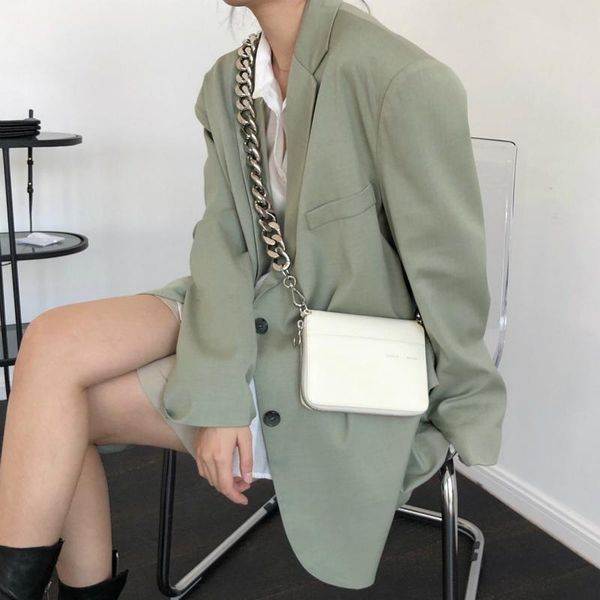 women's suits & blazers fashionable 2021 style autumn blogger silhouette lapel suit single breasted loose casual wool blended long coat, White;black
women's suits & blazers fashionable 2021 style autumn blogger silhouette lapel suit single breasted loose casual wool blended long coat, White;black